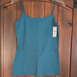 LOFT Teal Blue Slim Spaghetti-Strap Cami
